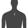 thumbnail image 2 of Sterling Silver 21st Key Charm Pendant Necklace with Diamond Cut Finish and 18 Inch Rolo Chain, 2 of 2