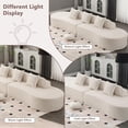 thumbnail image 6 of Tabaray 130" Modular Sectional Sofa Couch, Minimalist Modern Curved Sofa Couch w 3 Pillows, 2 Piece Free Combination, Terry Cloth Fabric Sofa Couch for Living Room Furniture, Salon, Hotel (Beige), 6 of 8