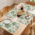 thumbnail image 5 of Spring Floral Placemats Set of 12, Rustic Watercolor White Gradient Yellow Flower Green Leaf Non-Slip Place Mats Washable Table Mats for Kitchen Dining Table Decorations Indoor/Outdoor, 5 of 9