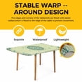 thumbnail image 4 of Green Floral Table Cloths for 4 Foot Rectangle Tables, round Floral Ethnic Abstract Patterned Patio Waterproof Elastic Fitted Tablecloths, Washable Rectangular Table Cover for Camping, 4 of 8