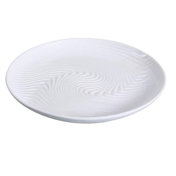 Yanco FU-1210 10 in. Fuji Porcelain Dinner Plate, Bone White - Pack of 24