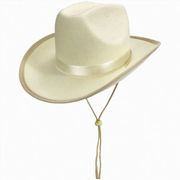 Ccpelsie Toddler Kids Western Hats for 2t 3t 4t 5t 6t 7t Boys Girls Cowboy Leather Buckle Felt Cowgirl Hat(Beige,4-9 Years)