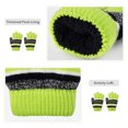 thumbnail image 5 of Uarter 3 Pcs  Kids Hat Scarf Gloves Set Warm Knitted Winter Set with Fleece Lining for 3-6 Years Old Girls and Boys, Green, 5 of 7