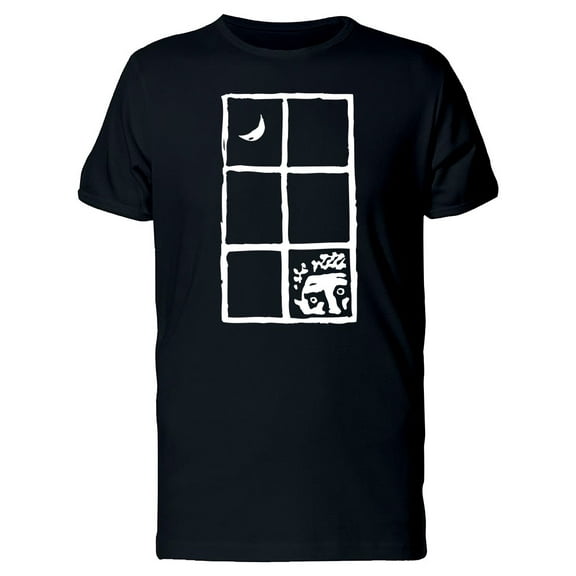 Man Looking Through Window T-Shirt Men -Image by Shutterstock, Male XX-Large