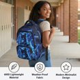 thumbnail image 4 of FUIALDOLG Howling Wolf Girls Backpacks with traspirante, Adjustable Shoulder Straps Lightweight 17 Inch School Bag for Back to School Commute, 4 of 10