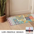 thumbnail image 3 of Botanical Floral Patchwork Non-Slip Entryway Door Mat,Boho Indoor Decor Durable Low Plush Door Mat,Washable Welcome Rug for Patio Hallway Home Decor 16x47 Inches, 3 of 7