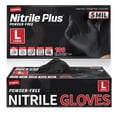 thumbnail image 1 of Guantes médicos desechables Supmedic de nitrilo negro, 5 mil, 100 unidades, 1 of 7
