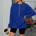 thumbnail image 4 of Timegard Sweatshirts for Women Half Zipper Hoodies Pullover Loose Comfy Split Workout Tops Pockets, 4 of 7