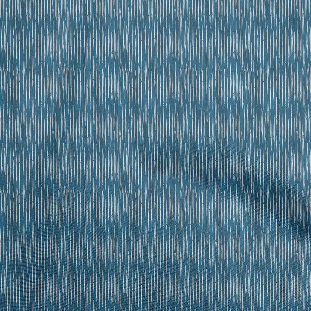 oneOone Rayonne Vert Sarcelle Foncé Tissu Rayé Ligne Matière de Robe Tissu Imprimé Tissu au Mètre 56 Pouces de Large