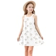 thumbnail image 6 of THDHVS Dresses for Girls,Girls Dress,Girls and Toddlers' Knit Sleeveless Tank Play Dress White 7-8 Years, 6 of 8