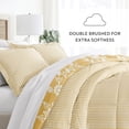 thumbnail image 6 of Noble Linens 3-Piece Yellow Daisy Medallion Reversible Print Comforter Set, King/CalKing, 6 of 13