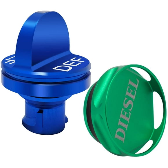 Combo Pack Diesel Filler Cap & DEF Cap Combo Compatible with Dodge Ram Truck 1500 2500 3500 2013-2019 with 6.7 CUMMINS EcoDiesel Easy Grip
