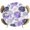 Purple, variant on Elastic Fitted Round Tablecloth, Yellow Ombre Spring Floral Waterproof Stretch Table Cover for 36"-44" Tables, Summer Botanical Flowers Washable Outdoor Tablecloths for Patio, Picnic, Camping