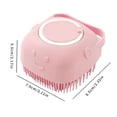 thumbnail image 3 of Cepillo de Baño para Mascotas Silicone Shampoo Rosa con Masaje Dispensador para Perro y Gato, 3 of 9