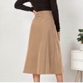 thumbnail image 5 of Homenesgenics Skirt for Women Denim Women's Fashion Mid Long Leopard Sexy Print High Waist A-Line Skirt Skirt Beige XL, 5 of 6