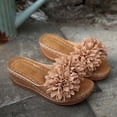 thumbnail image 6 of Wovix Women Summer Sandals Dressy Arch Support Slippers Open Toe On Heel Floral Design Breathable Wide Width Casual Beach Shoes Pink 41, 6 of 9