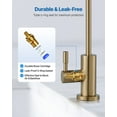 thumbnail image 3 of Stainless Steel Lead-Free Water Purifier Faucet, RO Filter Water Faucet with Solid Brass Valve Core, Anti-Rust & Durable Design for Kitchen Sink, Bar Counter, Cafe Shop, Brushed Gold Finish, 3 of 11