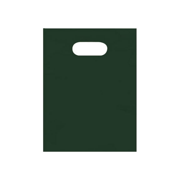 SSWBasics Small Low Density Dark Green Merchandise Bags - 9”W x 12”H  - Case of 1000