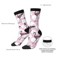 thumbnail image 4 of Disketp Pineapple Flamingo Unisex Crew Socks Lightweight Breathable Ventilation Ankle Socks, Mid-calf socks for Daily, 4 of 6