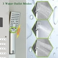 thumbnail image 2 of Shower Panel Tower System Brushed Nickel with LED  Multiple Function Waterfall Rainfall Shower Head Body Jets Handheld Shower and Bath Spout for Bathroom Wall Mounted Shower System, 2 of 6