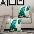 thumbnail image 3 of 2 fundas de almohada con estampado de hojas de selva tropical de algodón y cáñamo, fundas de cojín para sofá, fundas de cojín para coche, 3 of 5