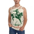 thumbnail image 2 of Lsque West Cowboys Print Men's Cotton Blend Sleeveless Muscle Shirts (S-3XL)- Moisture Wicking, Odor Protection, UPF 30+,X-Large, 2 of 8