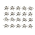thumbnail image 3 of BEADCEST 20PCS Jewelry Making Flower Bead Caps Hollow Metal White Handicraft Enthusiasts, 3 of 8