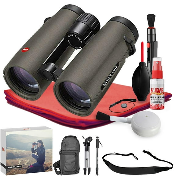 Leica 10x42 Noctivid Binocular (Olive Green)  - Exclusive Outdoors Binoculars Kit