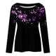 thumbnail image 4 of Moda mujer manga larga cuello redondo blusa estampada otoño casual pulóver tops Fridja  fjkfkj510, 4 of 5