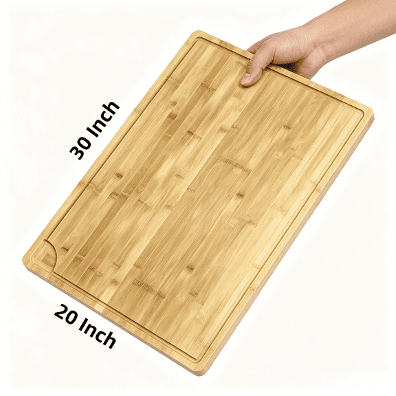 Cutting Board for Kitchen, 30"x20" Wood Chopping Board, Extra Large for Vegetables, Cheese, Knife Friendly & Easy