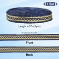 thumbnail image 2 of 1Set 5 Yards Polyester Ribbons Jacquard Webbing for Cloth DIY Making Decor Midnight Blue 3/4 inch(19~20mm), 2 of 9