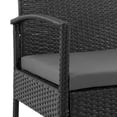 thumbnail image 4 of Manhattan Comfort Noli 3-Piece Rattan Patio Conversation Set in Gray, 4 of 5