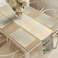 thumbnail image 2 of Ambesonne Geometric Table Runner & Placemats, Pastel Vintage Lines, Placemat 4 pcs + Runner 14"x90", Peach Grey White, 2 of 2