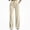 A Khaki, variant on Wide Leg Pants for Women Fleece Lined Pull On Pants High Wiast Stretchy Button Down Pants with Side Pocket Gray Size 3XL