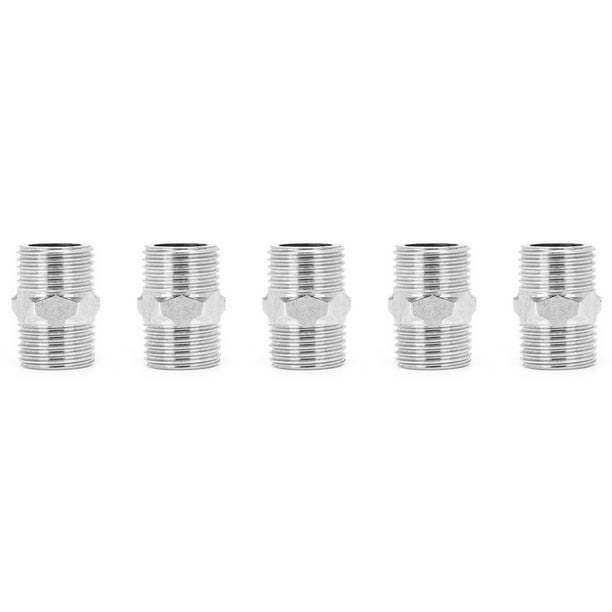Conector de Tubería roscado NikouMX 5 piezas Acero inoxidable 1/2 pulgada