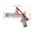 thumbnail image 2 of RUNROTOO Outdoor Water Spigot Faucet Red Metal For Gardeners With Practical Design 1Set, 2 of 8