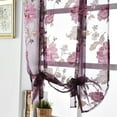thumbnail image 5 of Farfi Flower Roman Curtains Kitchen Valance Tulle Sheer Panel Bedroom Window Drape (Red,80*100cm), 5 of 12