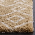 thumbnail image 2 of SAFAVIEH Toronto Isla Abstract Geometric Polyester Shag Area Rug, Beige/Ivory, 4' x 6', 2 of 6