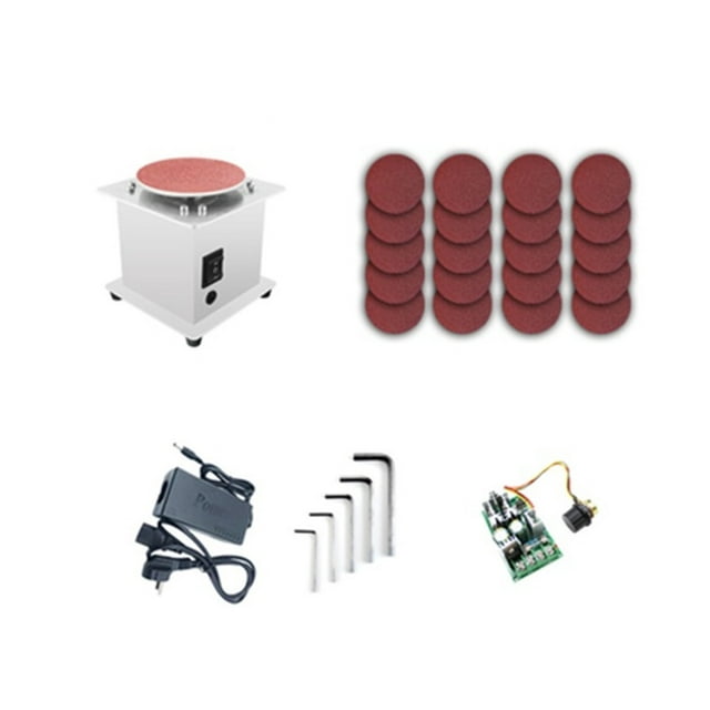 Mini Bench Disc Sander Sanding Roller Electric Edge Sharpener 7 Variable Speed Self-adhesive Benchtop Grinding Machine ,Wide Use