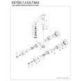 thumbnail image 6 of Kingston Brass KS7256AX English Country Double-Handle 2-Hole Wall Mount Bathroom Faucet in Polished Nickel, 6 of 8