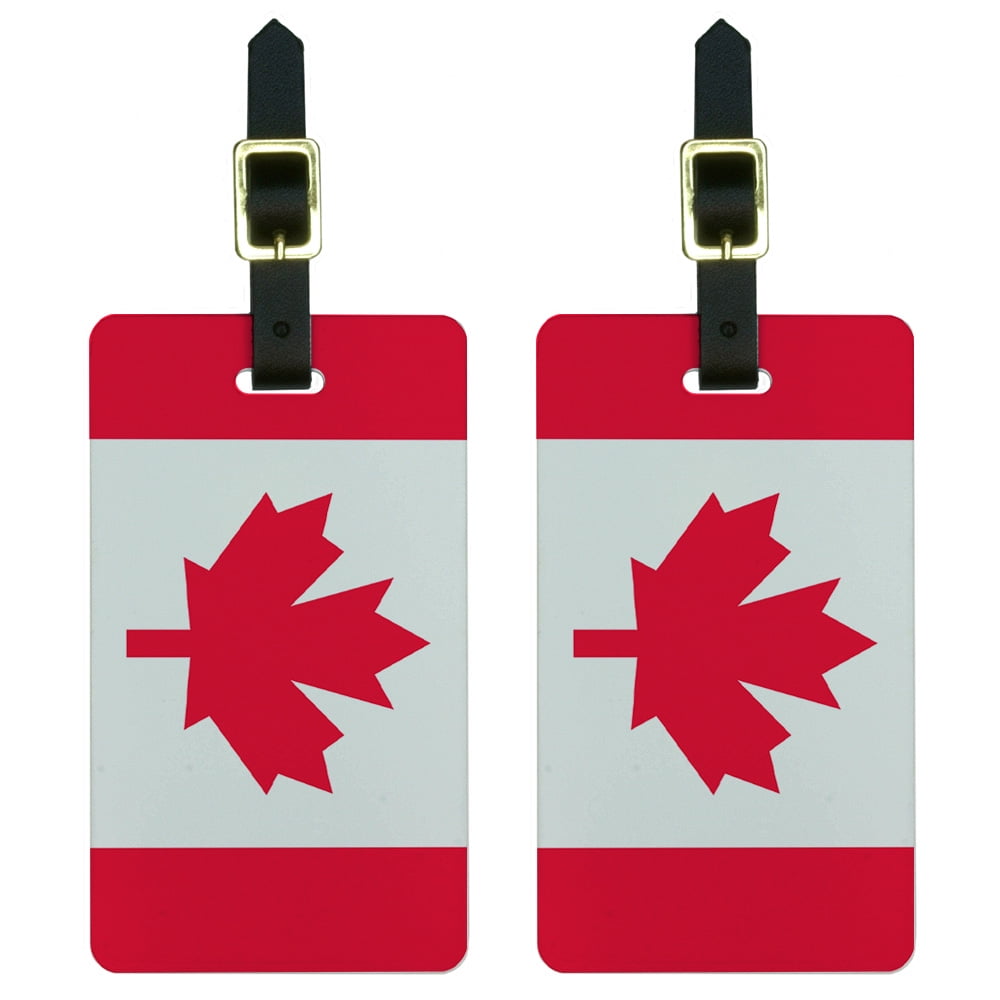 Graphics and More Graphics and More Canada Flag Luggage Tag Set