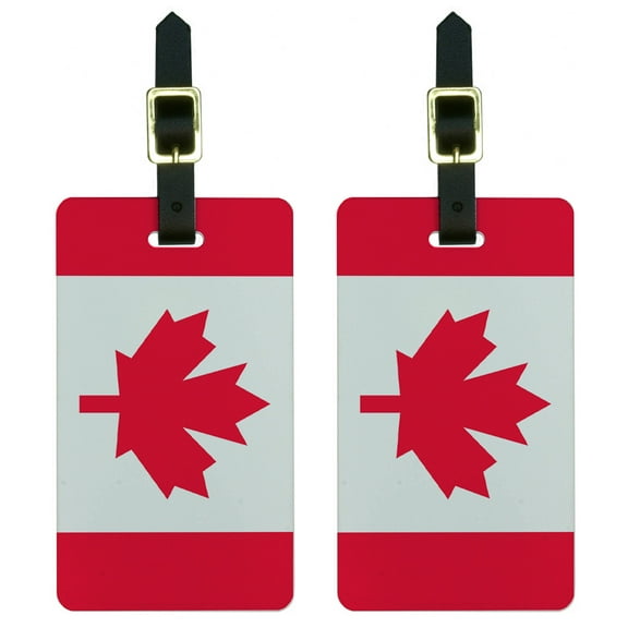Graphics and More Canada Flag Luggage Tag Set