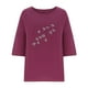 thumbnail image 4 of Camiseta de Manga Corta de la Mujer Casual Cuello Redondo Impresión Superior, Camiseta Ligera para Diario, Fiesta Y Todas las Estaciones, 4 of 4