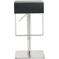 thumbnail image 3 of Maklaine 25" Adjustable Contemporary Fabric Barstool in Black, 3 of 10
