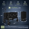 thumbnail image 3 of Carrito de playa plegable Wagon HIKEMOON, 150 L, 360 kg, negro, 3 of 9