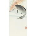 thumbnail image 3 of Koson, Ohara 9x14 Black Modern Framed Museum Art Print Titled - Two carp, 3 of 5