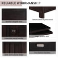 thumbnail image 5 of Wood Storage Bench with Removable Cushion and 3 Shutter-Shaped Doors (Espresso), 5 of 8