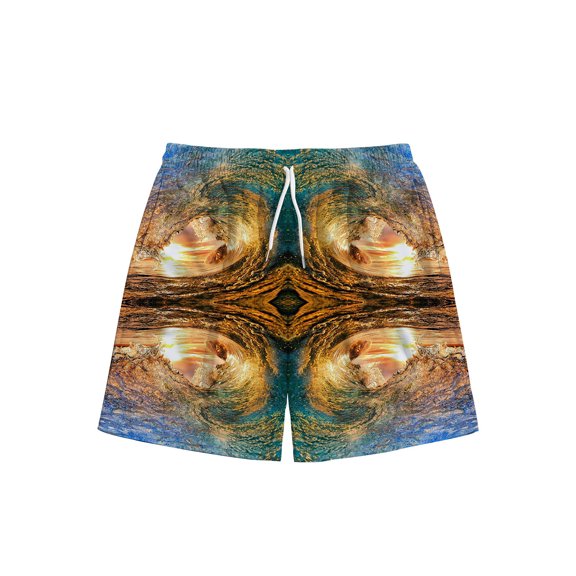 Homenesgenics Shorts for Women Fashion Men and Women Five Points Breathable Sports Surfing 3D Printing Seaside Vacation Beach Shorts Swimming Trunks