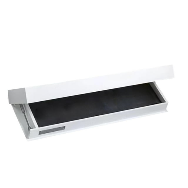 Estante flotante de pared con compartimentos y estantes ocultos. Blanco