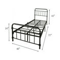 thumbnail image 2 of Metal Twin Bed Frame with Headboard And Footboard,Black Color,Classic Style, 2 of 4